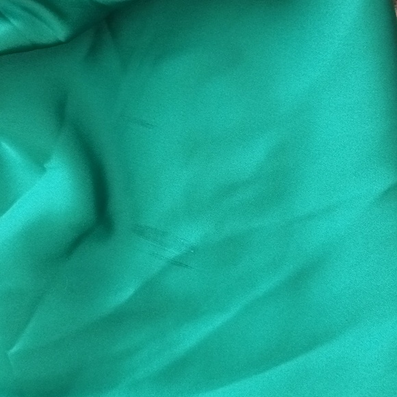 Sincerly Jules satin maxi skirt a-line full Christmas green size L - Picture 9 of 9